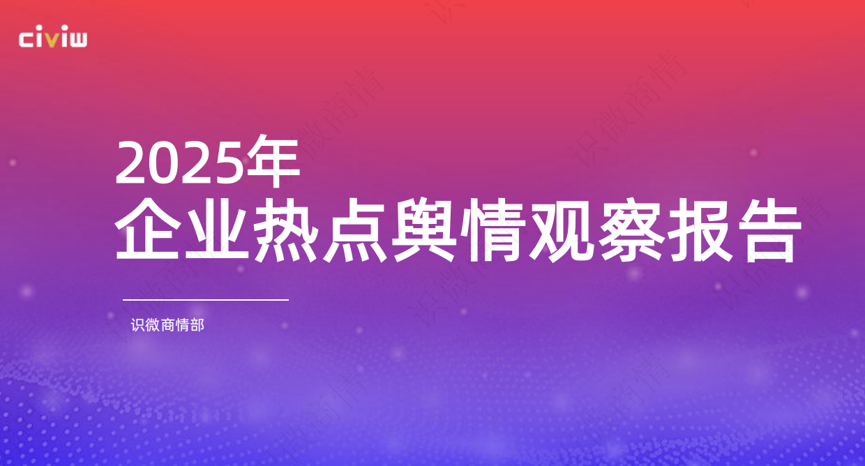 【识微年度洞察】2025年企业热点舆情观察：从情绪洪流到决策真相